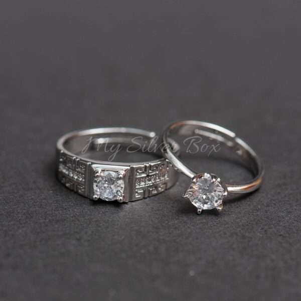 Couple Designed Zircon Ring - Image 4