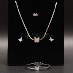 Silver Shimmery Butterfly Set