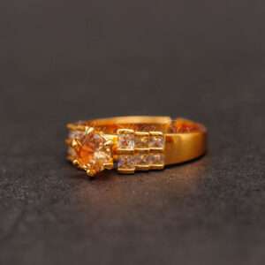 Adjustable Ring Champagne Zircon