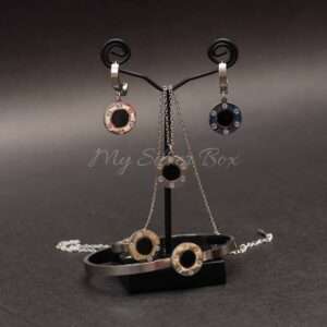 Cartier Design Set Black Center (Silver)