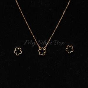 Clover Flower Set ( Earrings + Locket)