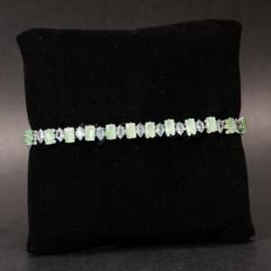 Pastel Green & Silver Tennis Bracelet