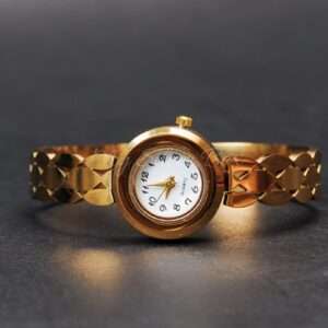 Golden Leaves Bracelet Wrist Watch