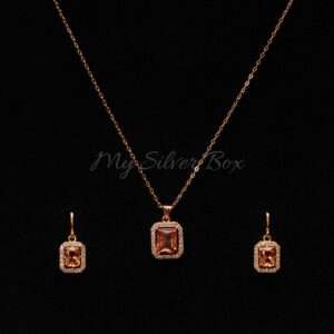 Gold Champagne Zircon Set