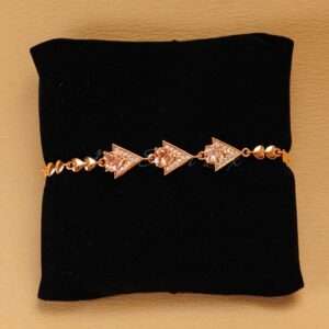 Champagne Zircon Triangle Bracelet