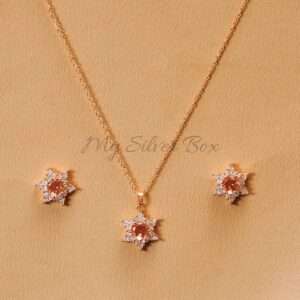 Champagne Zircon Star Gold Set