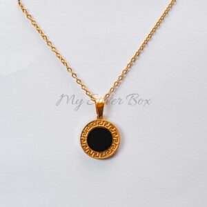 Versace Black Center Locket