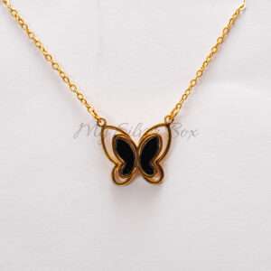 Black & Gold Butterfly Locket
