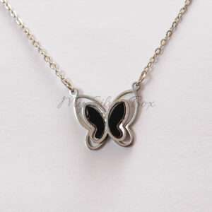 Black Double Butterfly Locket