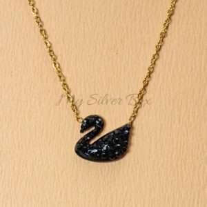 Black Swan Gold Locket