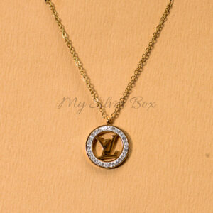 Lv logo locket with Zircon