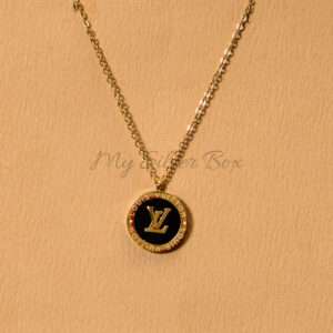 LV Logo locket with Black Center
