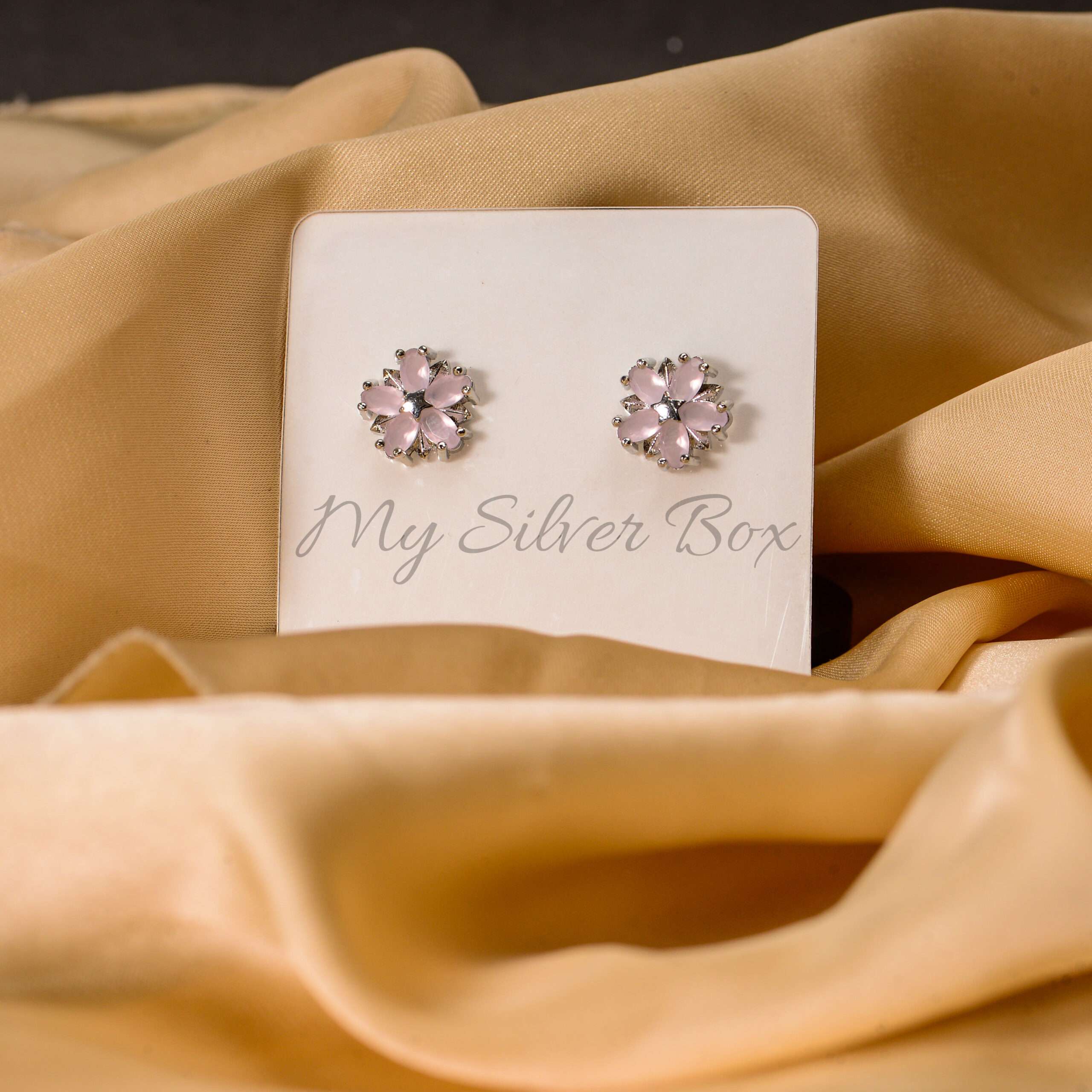 Pink Star Zircon Earring